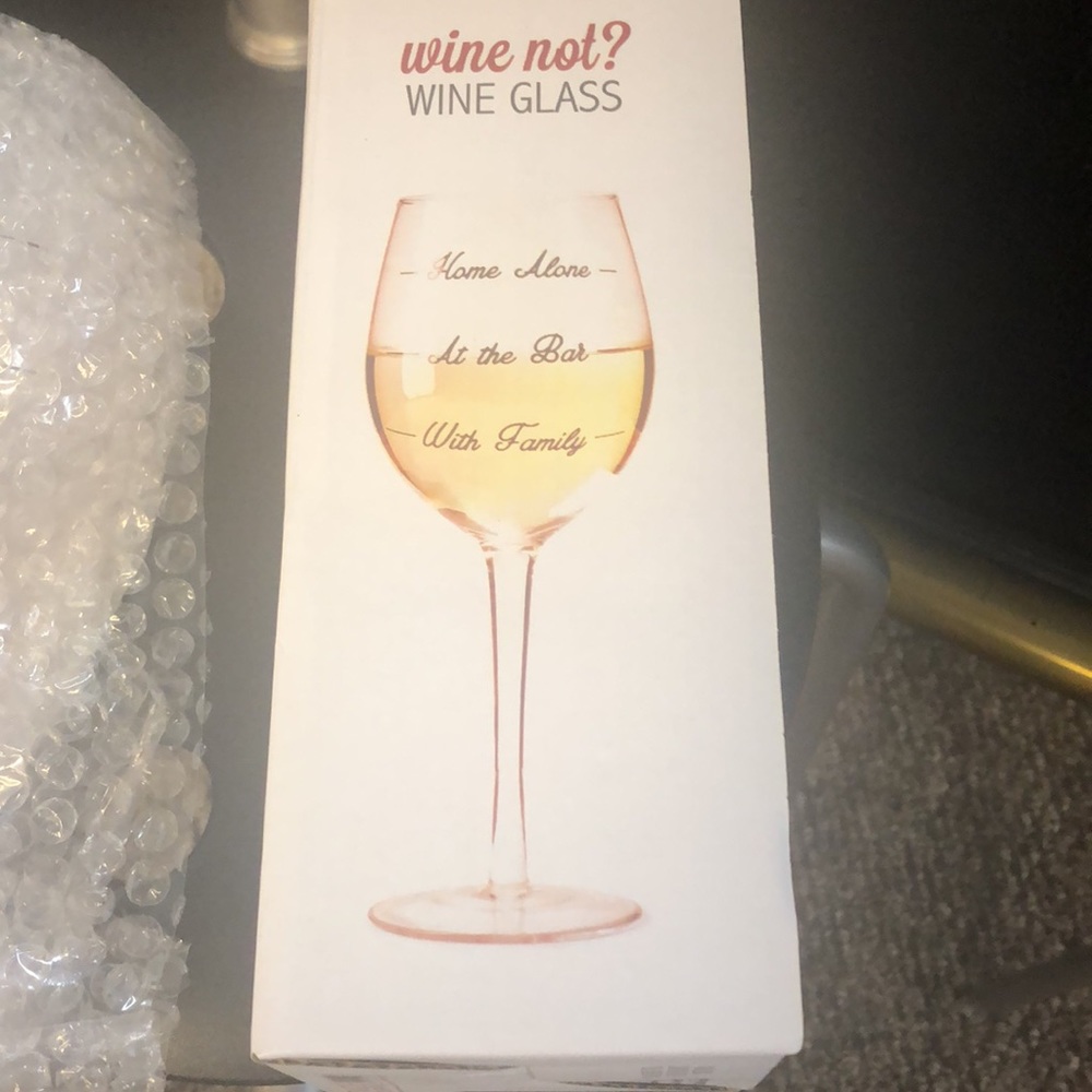 New! Large wine glass.